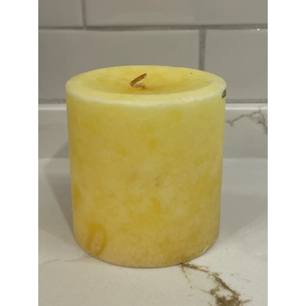 Pacifica Tunisian Jasmine Pillar Candle Scented‎ Single Wick 3